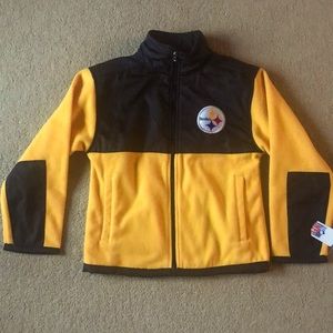 NFL Apparel Pittsburgh Steelers fleece jacket. Youth Medium